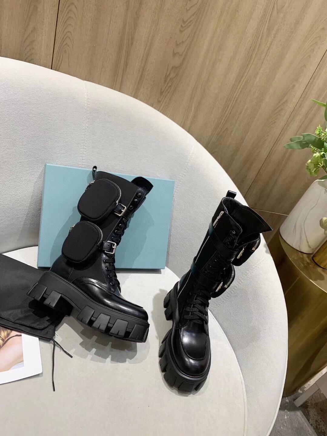 Mid Martin Boots Women's New Leather Platform Boots Bag Tactical Boots Knight Boots - 𝐃𝐔𝐕𝐋𝐀𝐒𝐇𝐎𝐏