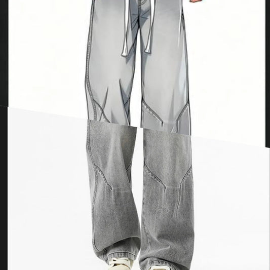 2025 New Streetwear Baggy Jeans for Men Korean Fashion Wide Leg Straight Denim Pants Male Elastic Waist Classic Y2K Blue Jean - 𝐝𝐮𝐯𝐥𝐚𝐬𝐡𝐨𝐩.𝐜𝐨𝐦