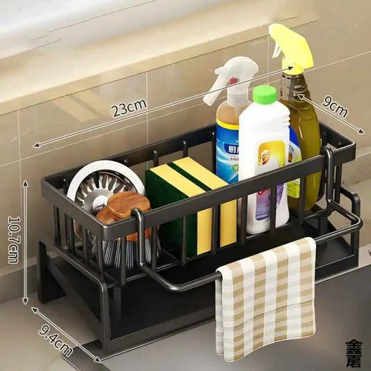 Compact Tap - Mounted Spice Shelf – Sink Organizer with Drainage Rack – Space - Saving Kitchen Storage for Utensils/Accessories - 𝐝𝐮𝐯𝐥𝐚𝐬𝐡𝐨𝐩.𝐜𝐨𝐦
