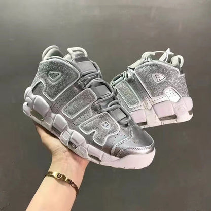 Giant Air Panda Liquid Silver Running Air Cushion Thick Sole Men's Shoe Basketball Shoe - 𝐃𝐔𝐕𝐋𝐀𝐒𝐇𝐎𝐏