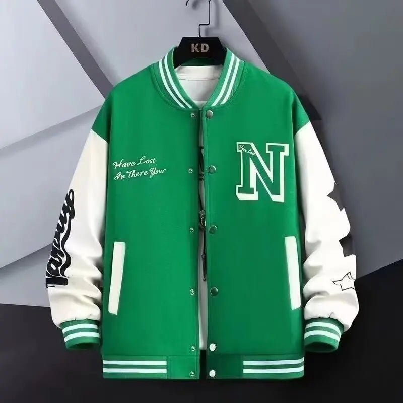 New American Style Baseball Jacket Men's Thin Autumn Jacket Unisex High Street Ins Style Casual Sports Top Couple's Versatilever - 𝐃𝐔𝐕𝐋𝐀𝐒𝐇𝐎𝐏