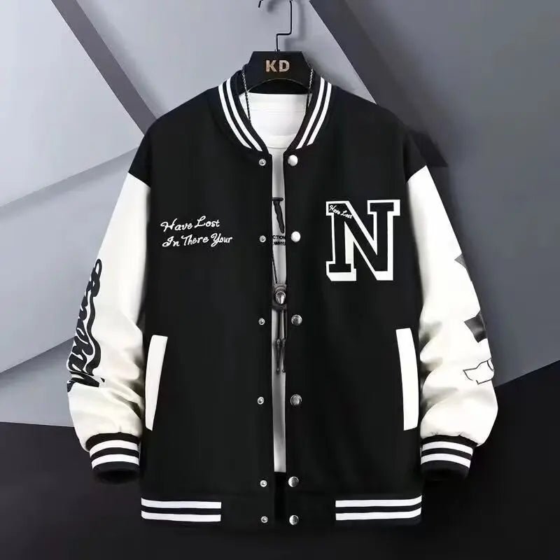 New American Style Baseball Jacket Men's Thin Autumn Jacket Unisex High Street Ins Style Casual Sports Top Couple's Versatilever - 𝐃𝐔𝐕𝐋𝐀𝐒𝐇𝐎𝐏